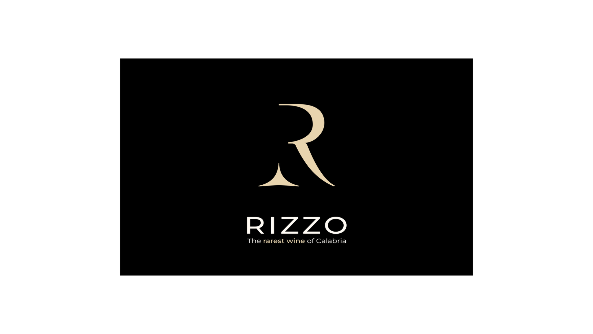 Marchio Rizzo in oro su fondo nero